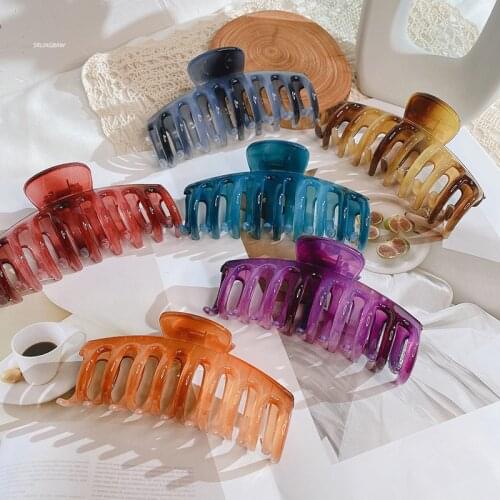 Vintage Hair Clips for Women Elegant Large11cm Claw Clip Girls Hair Clips Colorful Hair Claw Hair Barrettes Hair Accessories New