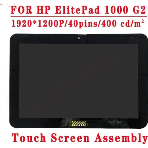 For HP ElitePad 1000 G2 Tablet B101UAN01.A 10.1''LCD LED Screen Touch Screen Glass Digitizer Assembly with frame flex cable