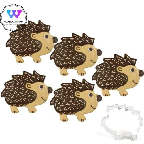1pc Hedgehog Shape Mold Food Grade Stainless Steel Cutter Mould Fondant Sugar Craft 3D Biscuit Molds DIY Cake Decorating