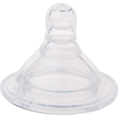 1x Silicone Wide Neck Baby Cross Hole Soft Teats Natural Flow Nipples