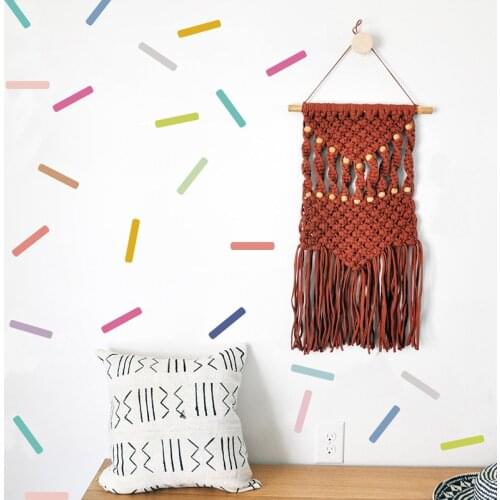 48pcs Multi Sprinkle Confetti Wall Decal Kids Modern Chic Vinyl Wall Stickers Baby Nursery Art Sticker Wallpaper Bedroom Decor