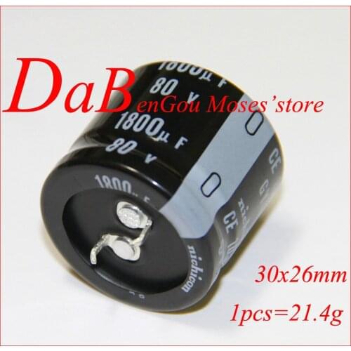 80v 1800uf Original nichicon Electrolytic Capacitor Radial Capacitance 30x26mm