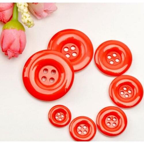 Free shipping 30pcs/lot Quality thickening resin button red overcoat button womens trench sweater buttons 15mm-34mm