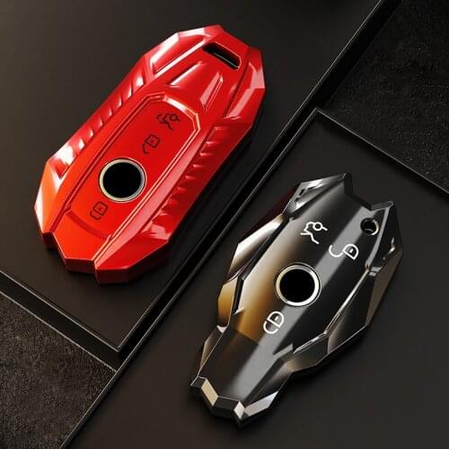PC+TPU Car Key Case for Mercedes Benz B R G Class GLK GLA W204 W251 W205 E Class W212 W463 Key Cover Fob Holder Keychain Ring