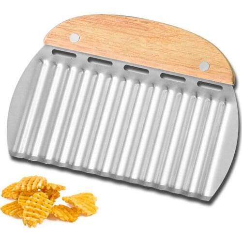 Crinkle Cutters Vegetable French Fry Slicer Stainless Steel Chopping Cutter For Kitchen Gadgets Durable Not Easy To Deform