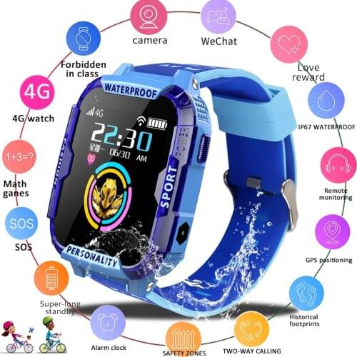 LIGE 4G Childrens Smart Watch GPS Positioning Tracker wifi Connection Video Call SOS one button help baby Smart Watch Boy girl