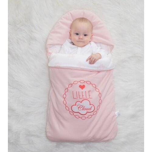 Baby sleeping bag envelop for neonate pure cotton newborn baby infant wrapped cocoon in winter stroller bag can embroider name