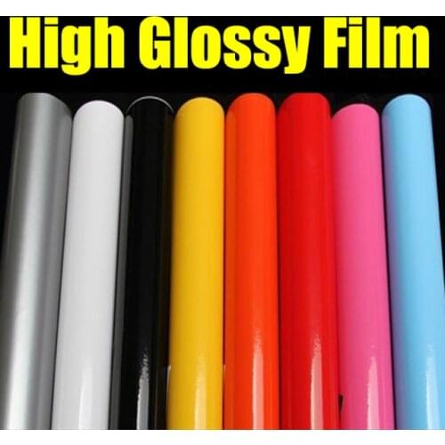 20/30/40/50*152CM Black Glossy Vinyl Film Gloss Glossy Car Wrap Foil Sticker With Air Bubble Free Motorcycle Car Wrapping