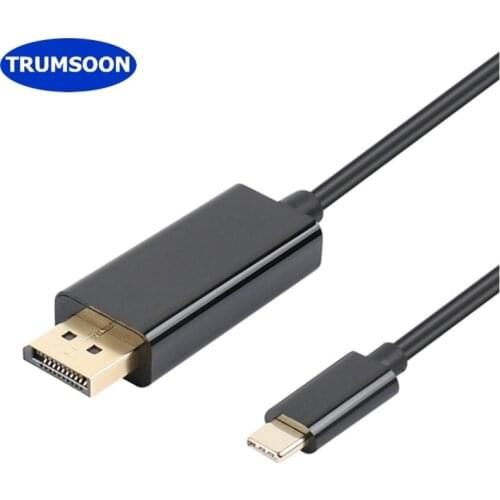 Trumsoon Type-C USB-C to DP Displayport 4K Adapter Cable for Macbook Samsung S9 Dex Huawei Mate30 xiaomi 10 TV Projector Monitor