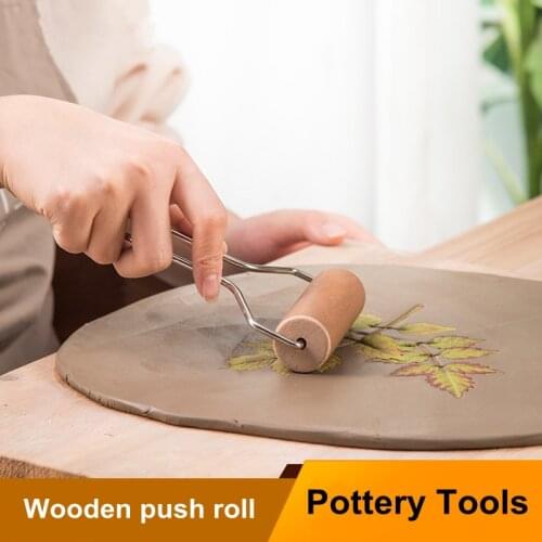 Ceramic Art Wooden Pushing Mud Rolling Clay Forming Tool Lightweight and Small Surface Trimming Tool Pottery Tool