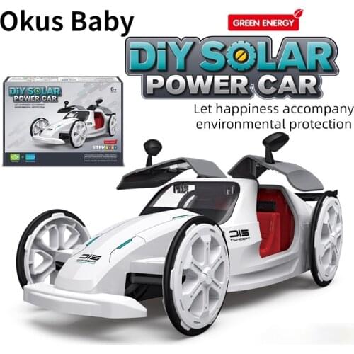 2021 Solar Sports Car Science And Education Self-assembled Four-wheel Drive Racing Assembled Electric Model Car Solar Toys