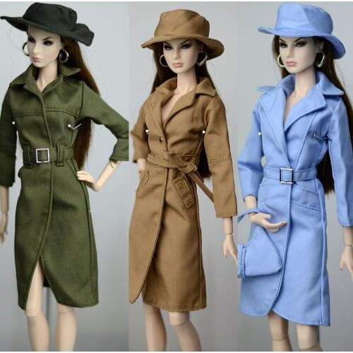 2018 New Long Duck Wind Cost Hat set Winter Wear Christmas Suit Outfit Clothing Clothes For 1/6 BJD Xinyi Barbie FR ST Doll Gift