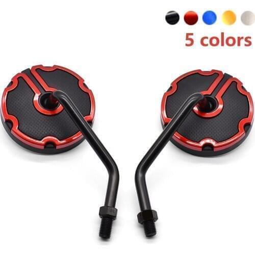 For Honda cbr 929 600rr 1000rr 1100xx 600 rr cb 1000r 10mm Round Motorcycle Rear View Mirrors Retro Cafe Racer Side Mirror