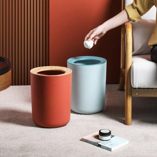 Small Cute Trash Can Bedroom Simple Design Creative Office Round Waste Bin Kitchen Kosz Na Smieci Household Products DF50LJ