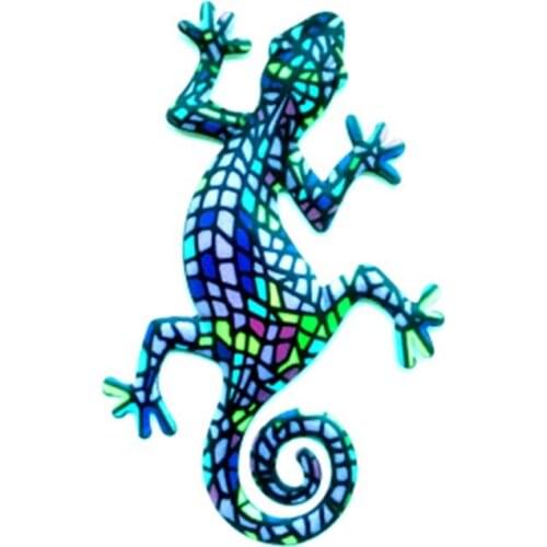 Metal Gecko Wall Art Decor Inspirational Sculpture Hang Indoor Outdoor for Home R2JC