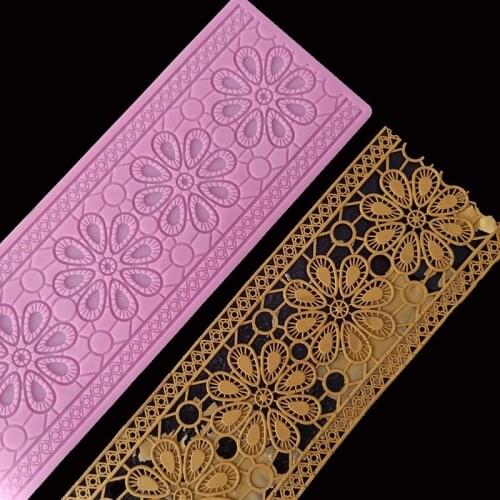 Minsunbak New Lace Mat Flower Fondant Mold Wedding Cake Decoration SugarCraft