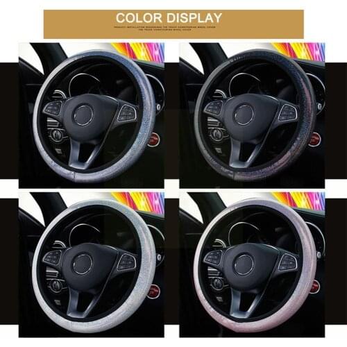 Fashion Design Car Steering Wheel Covers Colorful Universal Luxury Accessories Auto Rhinestone Sparkle Diamond Bling Interi L5T9