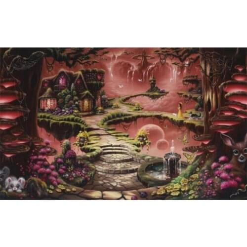 Diy Diamond Painting Mysterious Fairy Castle Crytal Mosaic Kits Full Square Rhinestone Diamond Embroidery Cross Stitch Wall Art