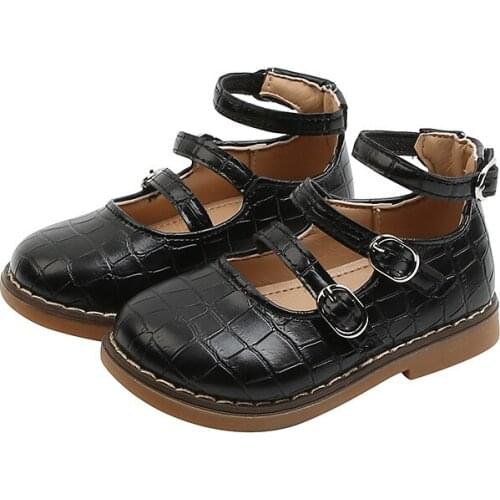 1 2 3 4 5 6 Years 2021 New Spring Fashion Baby Shoes Dress Girl Low-Heeled Leather Shoes Children Casual Shoes For Toddler Kids