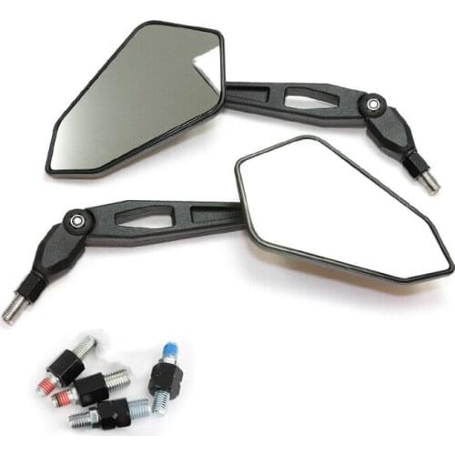 Artudatech Side Mirrors Pair M8 M10 Universal Custom Motorcycle Motorbike Chopper Bobber Sportbike Accessories