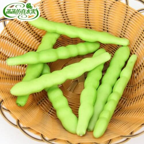 Festive Party Supplies Artificial Foam Simulation Long Bean Pea Model Home Decorative Props Photography 10pc/lot