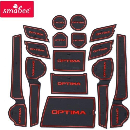 Anti-Slip Gate Slot Cup Mat For KIA Optima 2016 2017 2018 2019 JF 4th Gen mk4 K5 SW Door Groove Pad Accessories