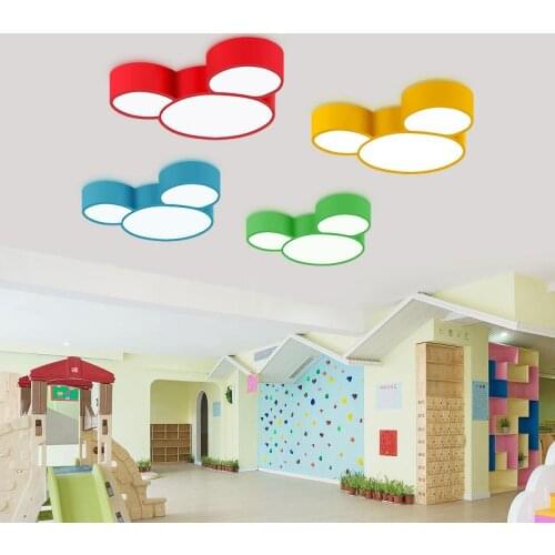 Multicolor Lovely children kids lighting Teens bedroom kindergarten Led Ceiling Light Luminaria surface Led Lamp colored