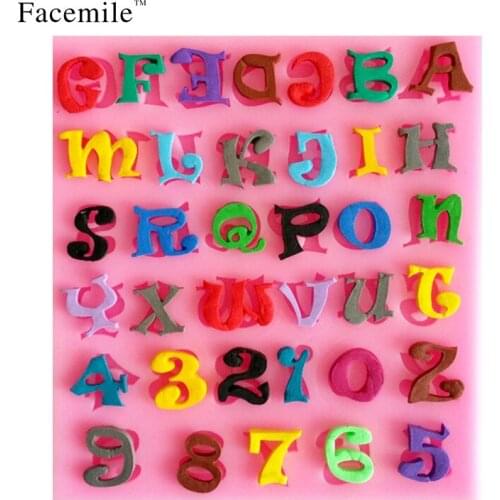Sugarcraft Capital Letter Number Silicone Mold Fondant Mold Cake Decorating Tool Chocolate Gumpaste Mold Embosser Dessert Mold