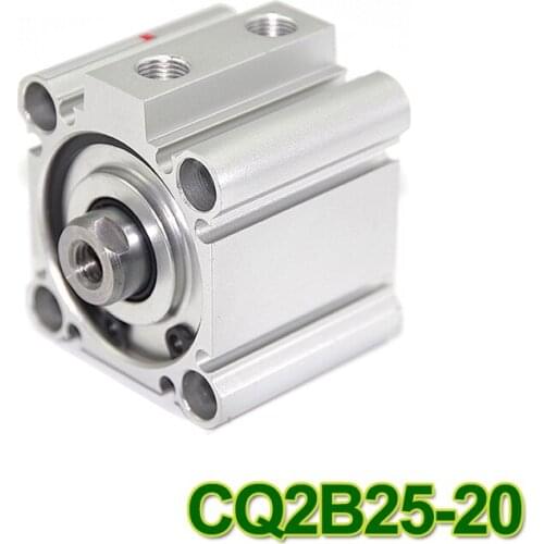 CQ2B25-20SM SMC type standard Double acting sing rod end male thread bore 25mm stroke 20mm aluminum pneumatic compact cylinder