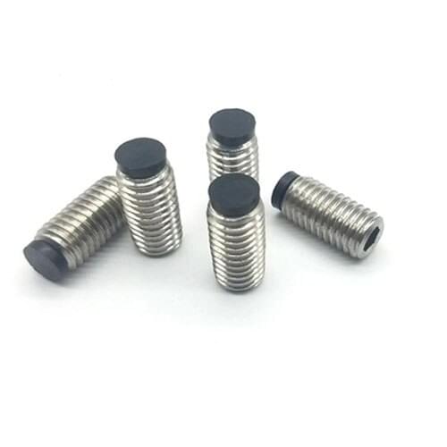 3pcs M8 Rubber head stop bolt Allen Non-slip heads inner hexagon Buffer tight replacement bolts stainless steel 8mm-25mm Length