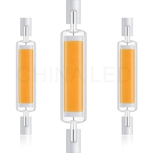 NEW High Powerful R7S 78mm 15W 20W R7S Spotlight 118mm 30W 40W 220V 110V COB Lamp Bulb Glass Tube Replace Halogen Lamp Light