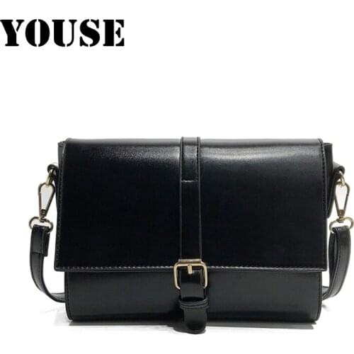 YOUSE Brand 2020 New Fashion Womens Bag Simple Retro Temperament Casual Bags One Shoulder Diagonal Cross Small Square Bags