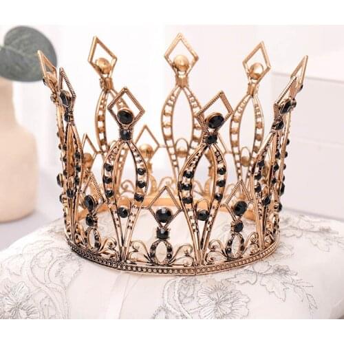 Bride Jewelry Europe and the United States Sell Baroque Whole Circle Crown Birthday Show Crown Birthday Cake Decorations BN