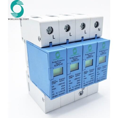 XLSPD-40 AC SPD 3P+N 20KA~40KA C ~385VAC House Surge Protector protection Protective Low-voltage Arrester Device