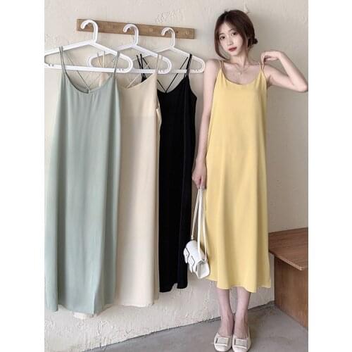 Sling Skirt Female Summer New Style French Soft Wind Small Temperament Chiffon Beach Long Skirt