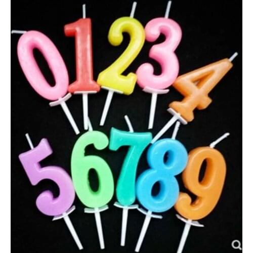 1 PCS Happy Festival Digital Candles 0-9, Birthday Cakes, Smoke-free Candles, Childrens Creative Romantic Party Candles