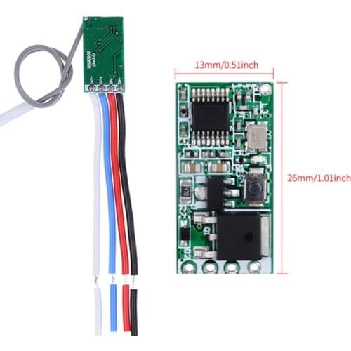 1 Pcs DC 3.6V-24V 433 Mhz 1CH Universal Wireless LED Light Controller RF Relay Receiver Remote Control Switch