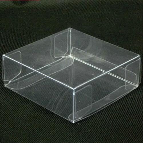 10Pcs/lot Transparent Boxes Clear Gift Candy Box Square PVC Chocolate Bags Wedding Favor Party Event Decoration