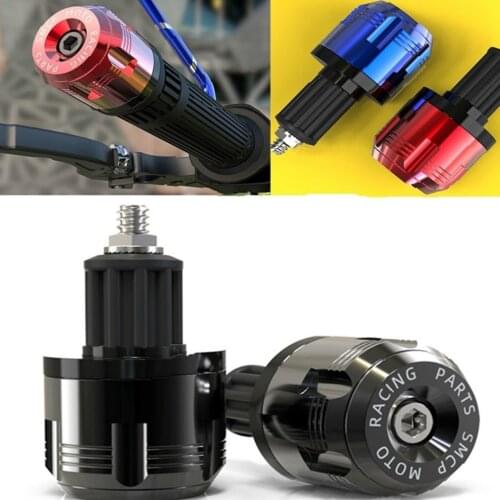 2pcs Aluminum 7/8 Inch Motorcycle Handlebar Gear Balanced Plug Universal Handle Bar End Grips