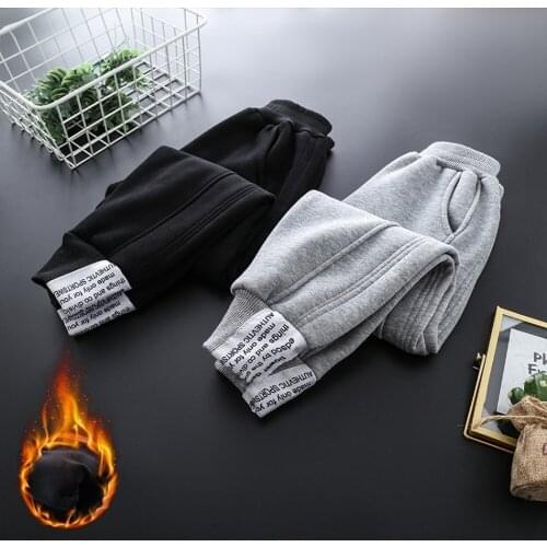 2021 Autumn Winter Kids Toddler Boys Casual Sport Pants For Boys Fleece Trousers For Children Pant Boys Clothes 2 3 4 5 6 7 Year