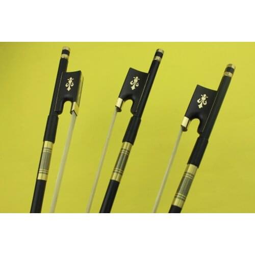 3pcs New PRO black Carbon fiber violin bows 4/4 full size violin parts