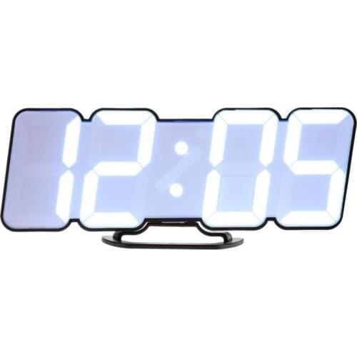 3D LED Wall Clock Modern Design Digital Table Clock 115 Colors Voice Control Alarm Night Light Clock USB/AAA Powered Clock Watch