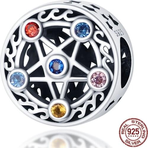 925 Sterling Silver Round Five-Pointed Star Pattern Charm Original 3mm Bracelet&Bangle For Women Birthday Fashion Jewelry Gift