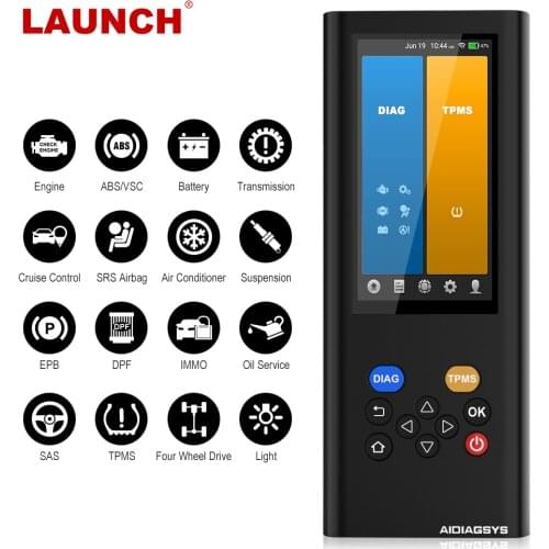LAUNCH AIDIAGSYS ODB2 OBDII Automotive Scanner TPMS Programming Code Reader SAS ABS Oil Reset Full System Diagnosis Tool