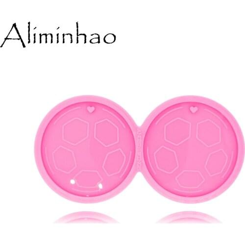 DY0474 Shiny Soccer Shape Earrings Handmade DIY Football Epoxy Silicone Molds Fashion Jewelry Resin Craft Mould