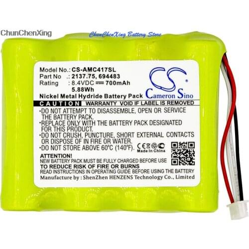 Cameron Sino 700mAh Battery 2137.75, 694483 for AEMC 6417 Ground Tester, PEL 102, PEL 103
