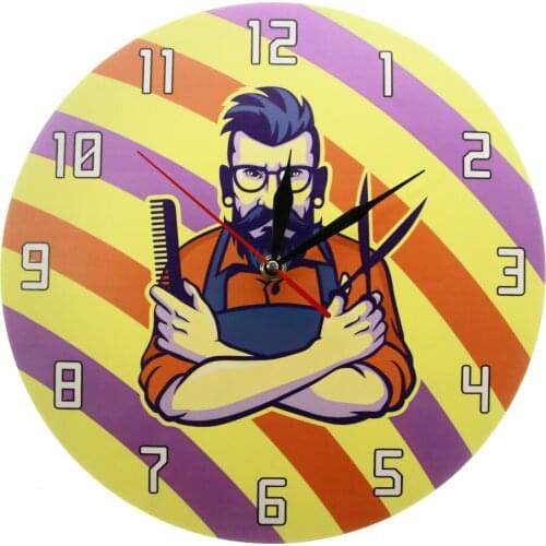 The Barber Shop Clocks Hair Salon Business Wall Decor Clock Hairdresser Decorative Modern Wall Time Watch For Hair Designer