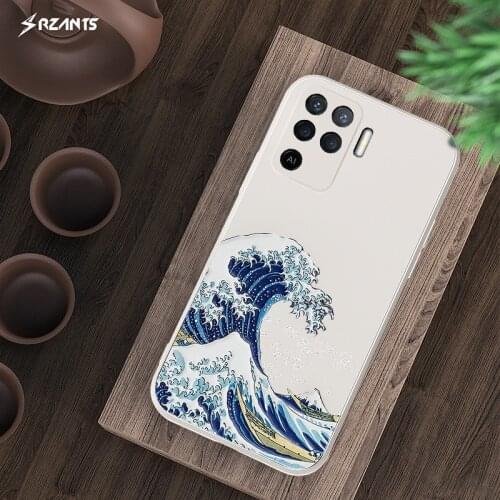 Rzants For Xiaomi Redmi Note 10 Redmi Note 10 Pro Max 4G 5G Case [Japanese wave] Soft Casing Relief Phone Cover Slim Thin Casing