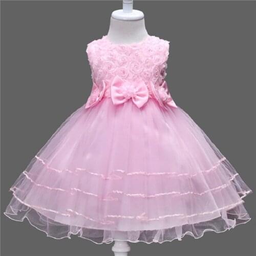Children Girl Baptism Dress Princess Party Birthday Full Dress Ball gown girls Lace Tutu Dress Flower Clothes