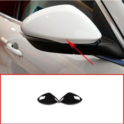 For Alfa Romeo Stelvio 2017-2019 ABS Black Carbon Fiber rearview mirror cover side mirror cover Exterior decoration accessories